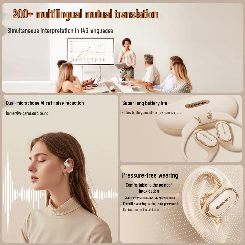 Newmine LY50 AI Translation Wireless Headset