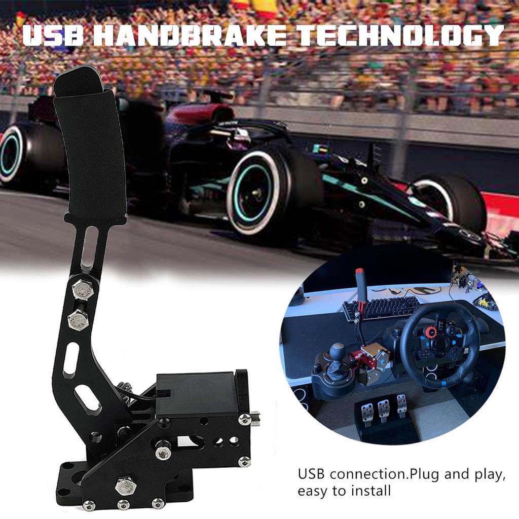 Racing Simulator Handbrake Gen 4 Featuring Adjustable Design and Non Slip Joystick for Gamers Drift & Rally Enthusiasts