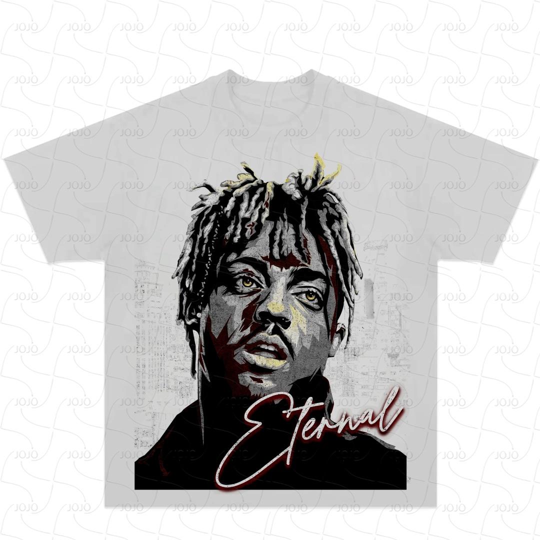 

RIP Репер Juice Wrld Ретро Графічна Футболка Чоловіча Хіп-Хоп Одяг Y2k Унісекс Мода Оверсайз Гетто Гангстер Верх Подарунок для Фаната XL