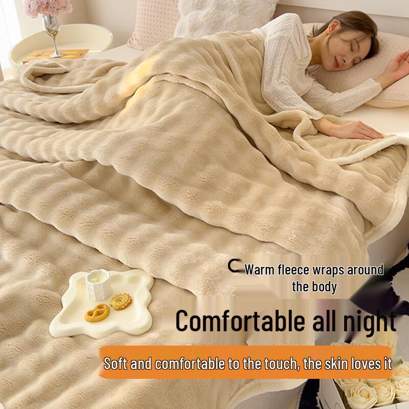 Etravel Double-Sided Thickened Milk Velvet Blanket