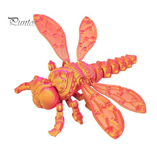 Realistic Insect Model 3D Printed Dragonfly Figurine, Articulated with Movable Joints, Stress Relief Fidget Toy for Desk Decoration Office Toys