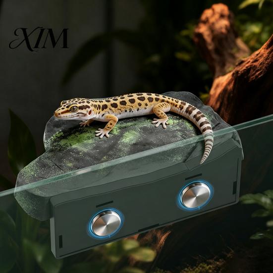 Habitat Enrichment for Reptiles Magnetic Reptile Ledge, Terrarium Climbing Shelf, Rock Durable Cage Furniture Look Resting Platform Geckos, Tree Frogs