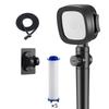 One-Key Stop Water Saving Shower Head 3 Modes Adjustable Shower Head  Bathroom