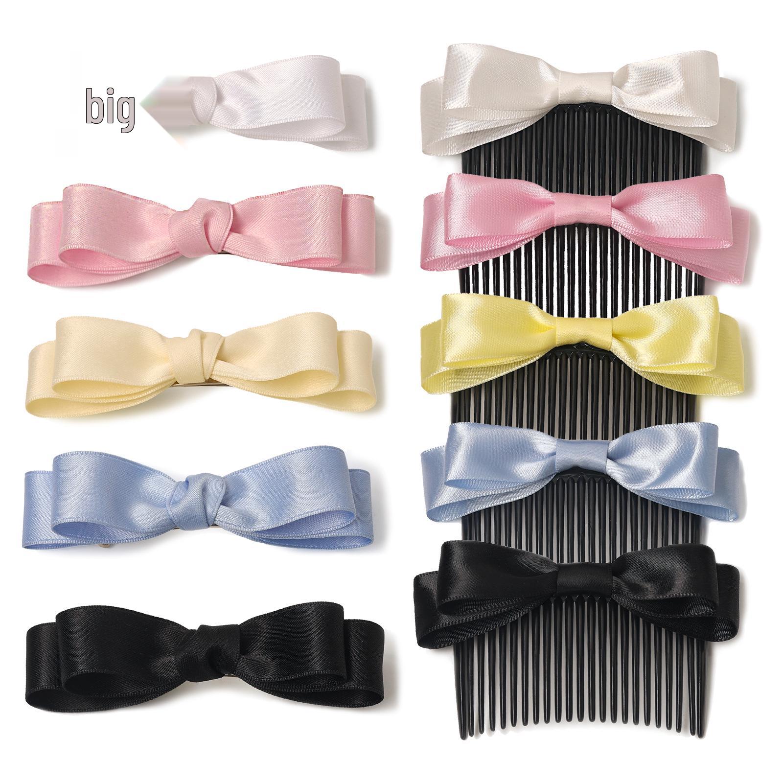 

Solid Color Bow Hair Clip: Japanese & Korean Style Bangs Comb світло-рожевий колір
