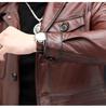 Men's Genuine Cowhide Leather Jacket, Autumn/Winter Business Casual, Optional Fleece Lining