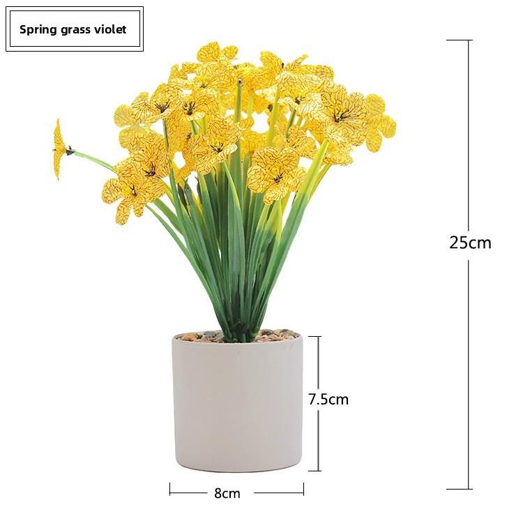 Artificial Flower Matthiola Incana Silk Screen Print For Home Garden Decor With Plastic Material