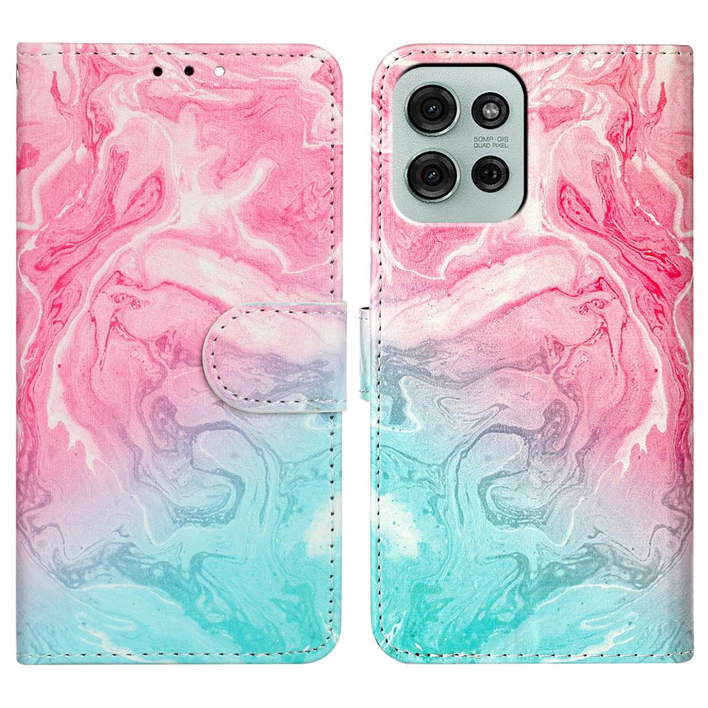 For Motorola Moto G75 5G Case Pattern PU Leather Flip Phone Cover