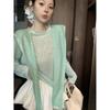 Kumikumi Idle Style Stripes Shawl Thin Long Sleeves T-shirt Female Autumn New All-Matching Slimming Sun Protection Top