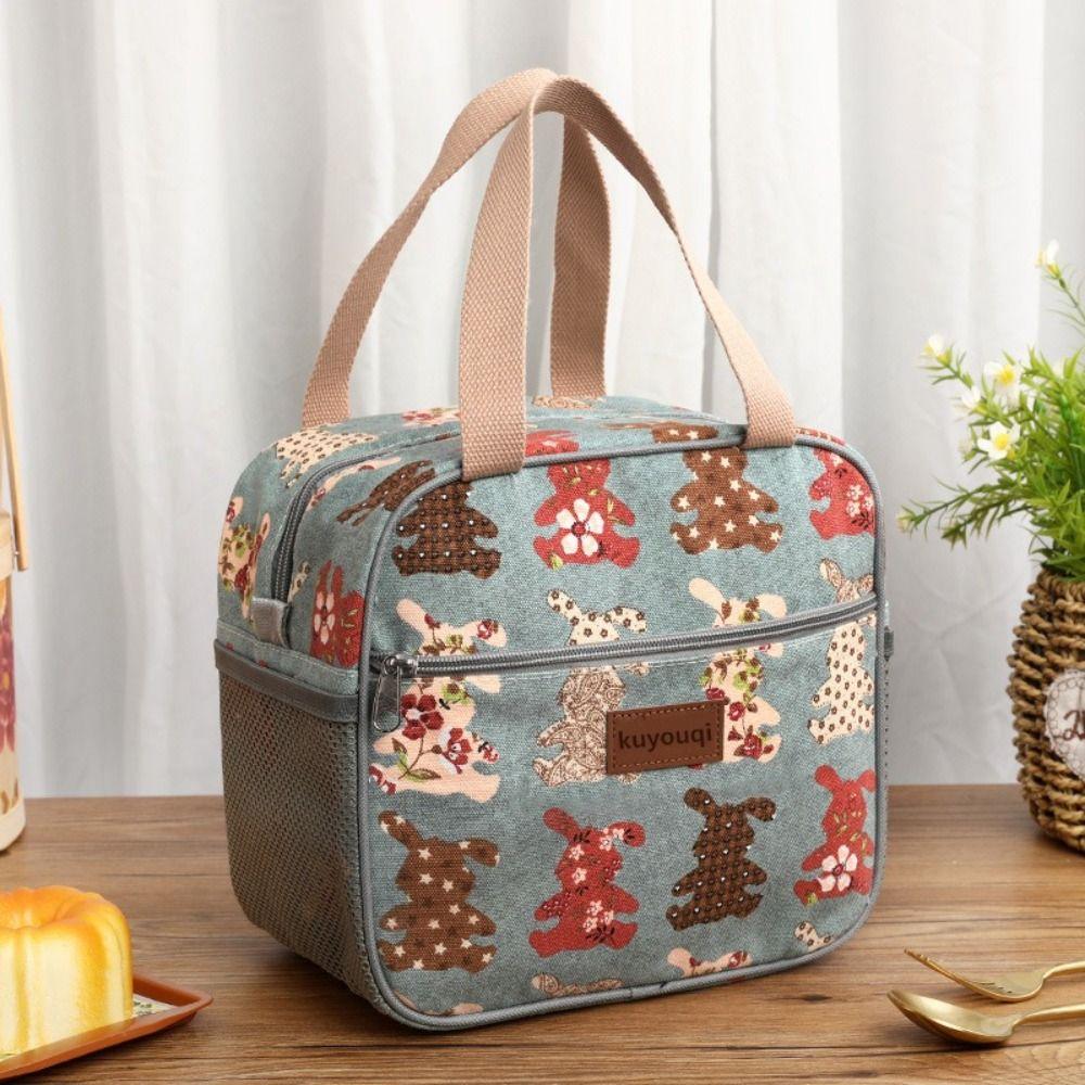 Fashion Handbag Lunch Bag Large Capacity Thermal Waterproof Insulated Bag Kawaii Cute Thickened Thermal Insulation Bag Women