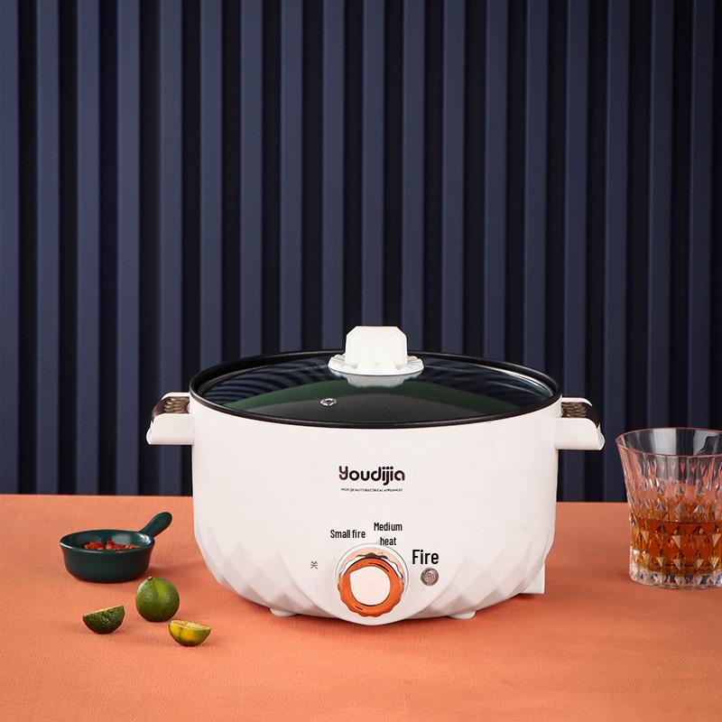 Multifunctional Electric Hot Pot & Frying Pan for Steaming, Stewing, and Noodle Cooking - Perfect for Dorms