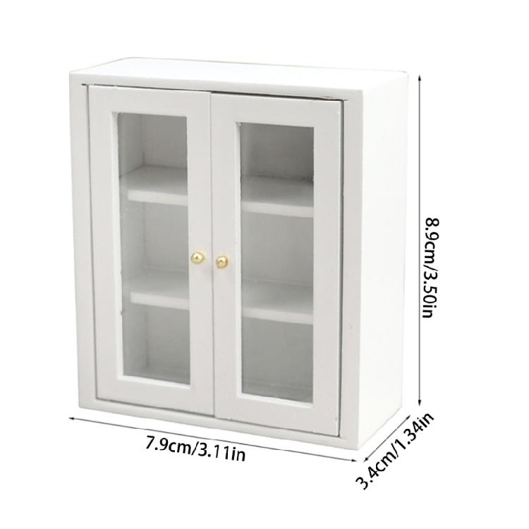 Miniature Dollhouses Display Shelf Accessory 1/12 Scale, Realistic Zakka Wood Display Shelf Dollhouses Miniature