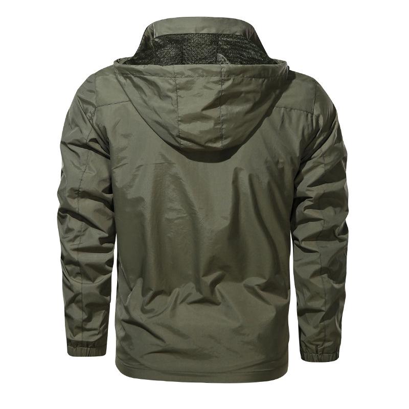 2022 Men's Plus Size Waterproof Windbreaker: Hooded, Windproof, Spring/Autumn Jacket