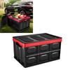 Auto Kofferraum Aufbewahrungsbox Faltbarer Organizer Großes Fassungsvermögen ABS Koffer für Zuhause Garage Schwarz 39x26.5x22cm