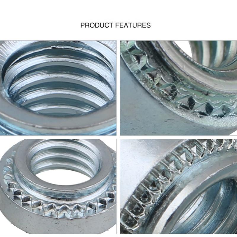 M2 M2.5 M3 M4 M5 M6 M8 M10 Zinc Plated Carbon Steel Pressure Riveting Nut Self Clinching Nut Swage Nut Sert Press Nuts