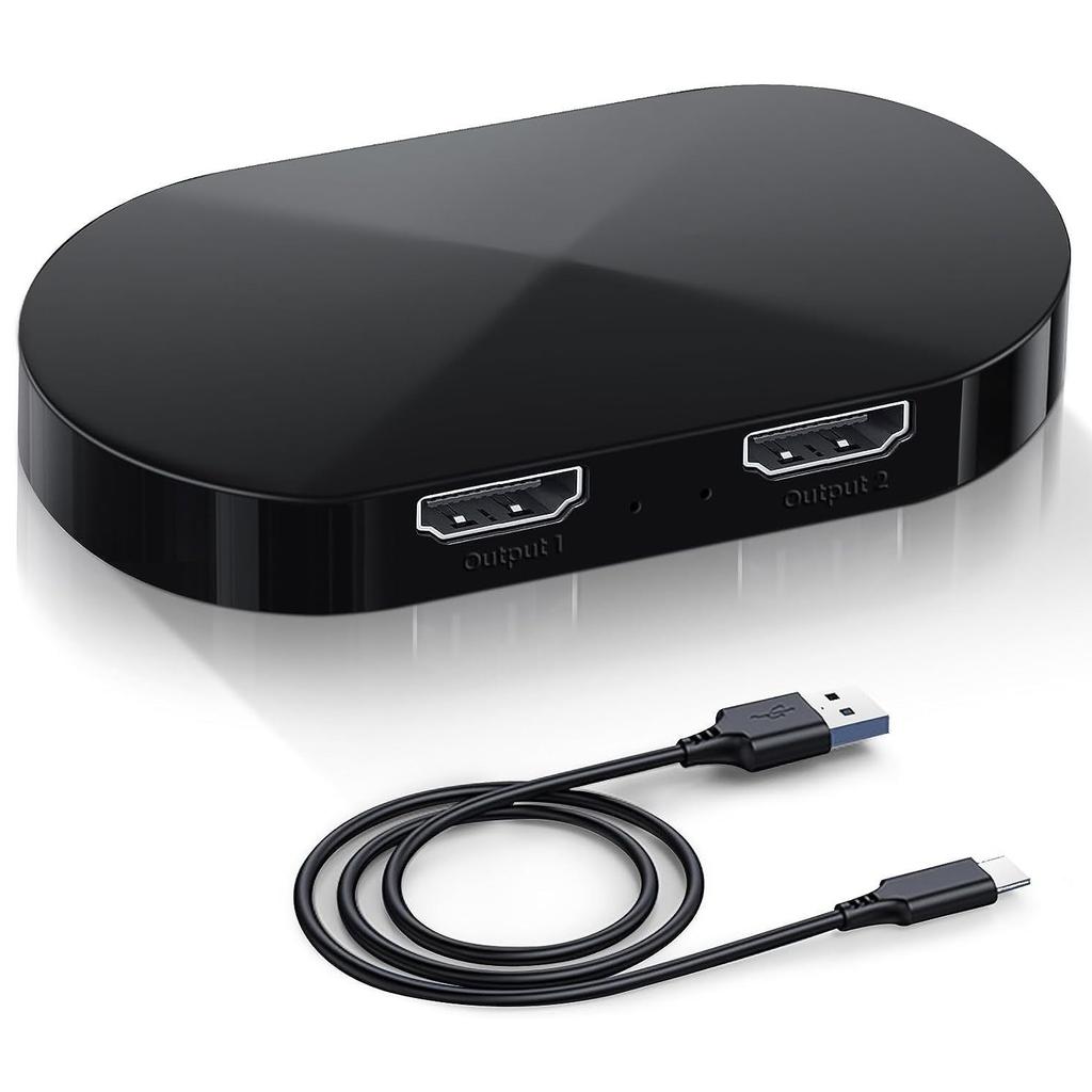 F12A HDMI 2.0 Splitter 1x2 4K 30Hz 1080P 3D HDCP2.2 HDMI Adapter for Dual Monitors