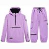 Womens Mens Insulated Waterproof Snowboard Mountain Jackets with Hood Skiing Coat Snowboard Winter Ski Suit