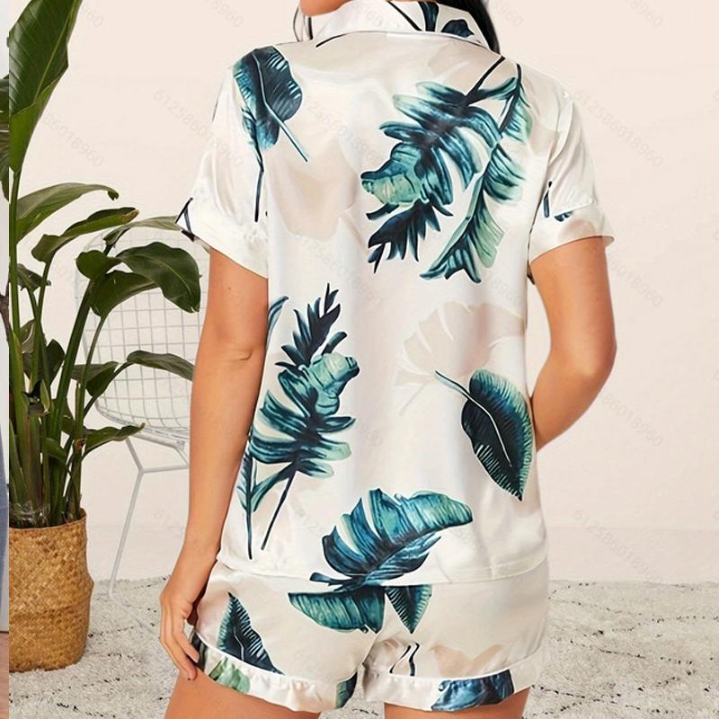 Homewear Pajamas Women's Sets of Short-sleeved Shorts Thin Section Summer