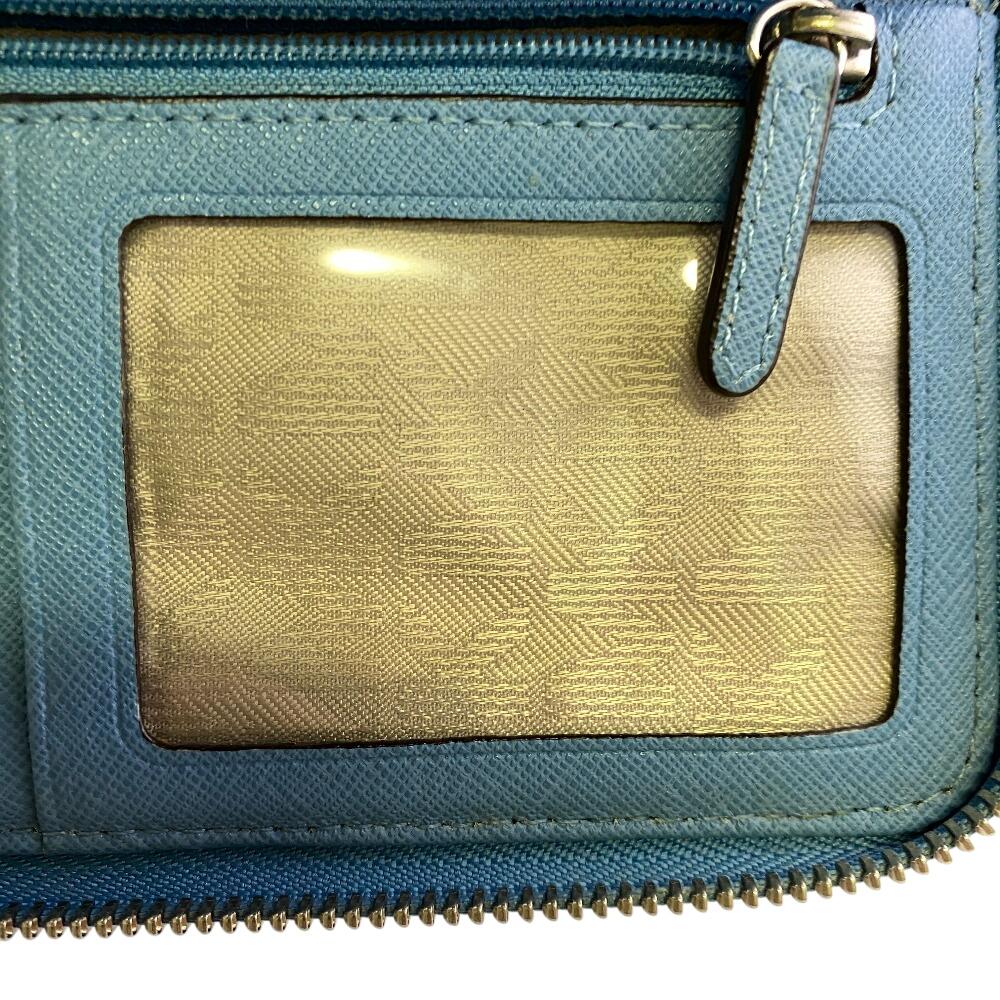 Michael Kors Zip Around Jet set leather Travel Continental Wallet Bifold Wallet blue leather Women Used