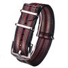 [hemsut H] Nylon Watch Band 20mm High-Quality Soft Replacement Watch Strap, Unisex, Military Heavy Duty, Stainless Steel Back, 4 Sizes 18/20/22/24mm