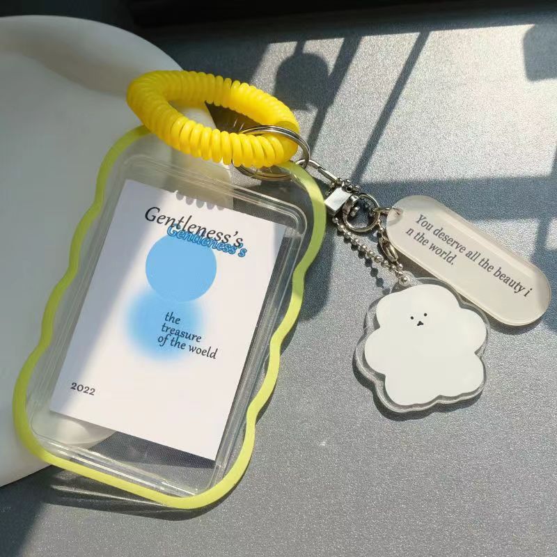 Kpop Idol držák na kartu Kawaii Kreslená kočka Rodinný přítel Organizér obrázků Měkká silikonová sběrnice Držák studentské karty Student