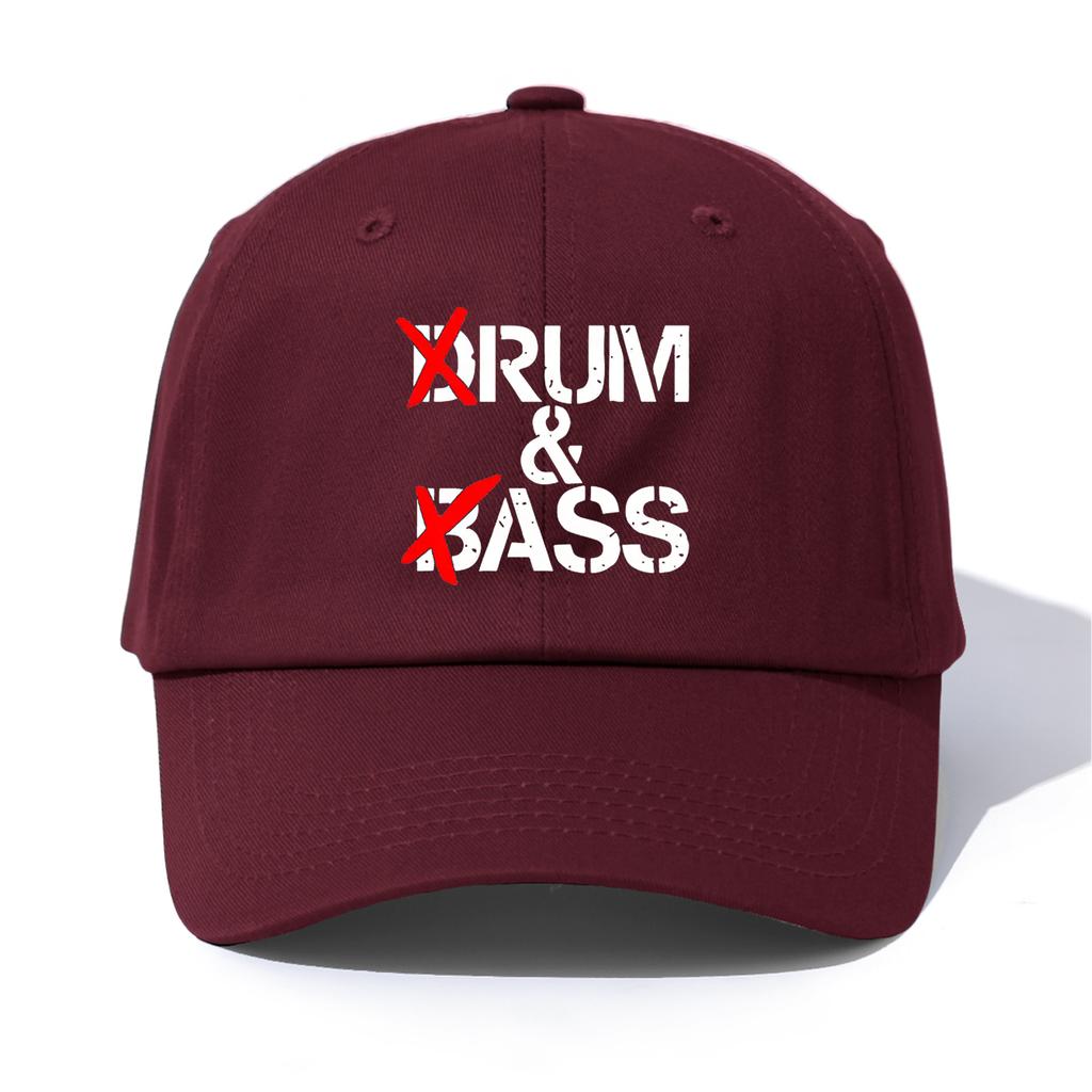 1pc Drum&Bass Print Baseball Cap for Adults, Minimalist Retro Style Casual Soft Adjustable Dad Hat, Perfect As Gift