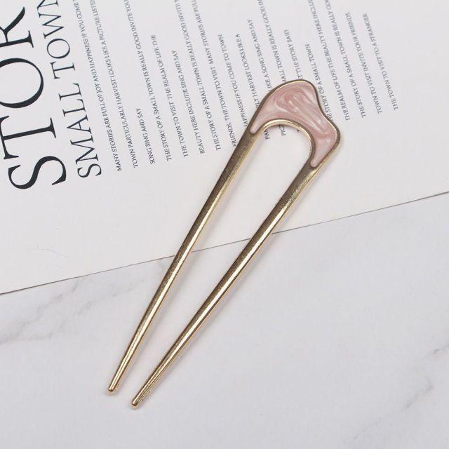 Elegance Women Bowknot U Shape Rhinestone Hairpins Metal Hair Sticks Hairclip Bridal Wedding Banquet Hair Accessories Headwear