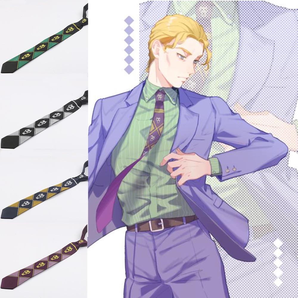 JoJo's Bizarre Adventure Black Skull Tie - Yoshikage Kira Edition