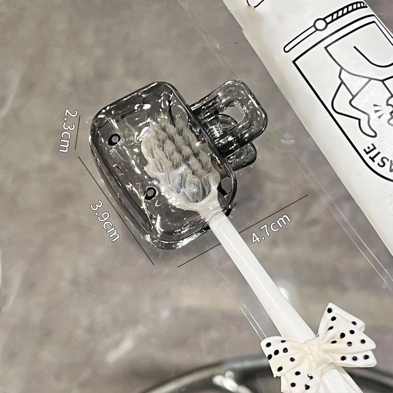 Portable Travel Toothbrush Storage Clip Dust Protective Cap Non-toxic Material Household Bathroom Toothbrush Holder for Kids