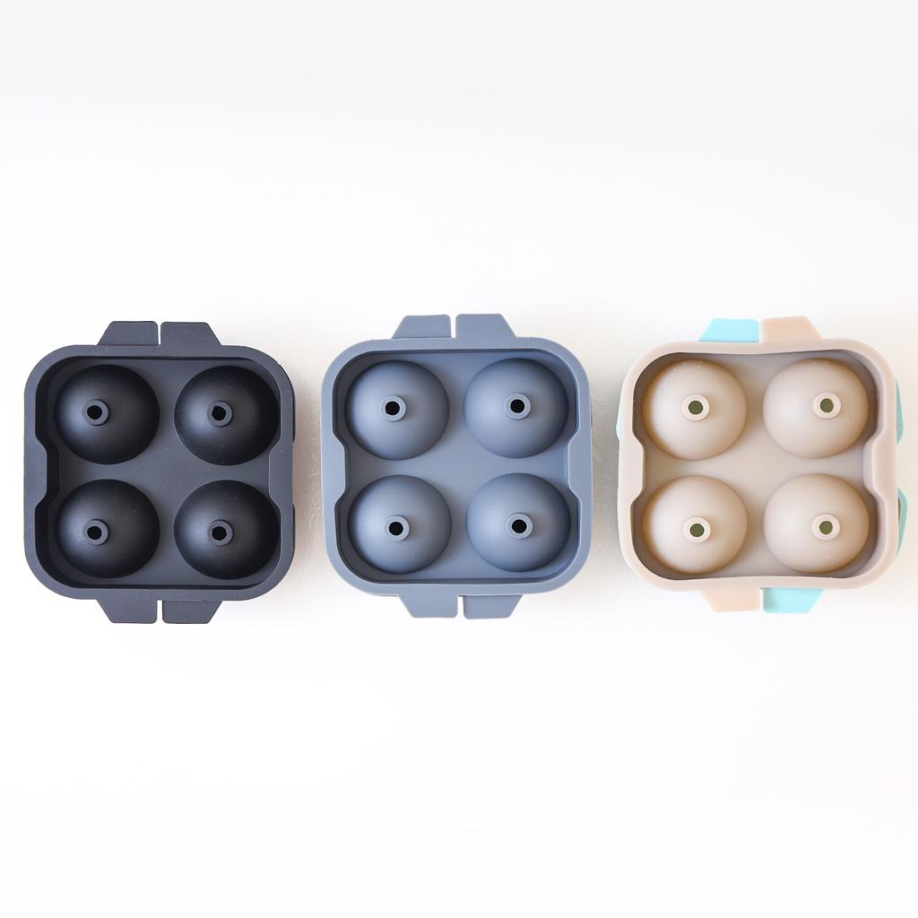 Ice Box Ice Cream Maker Tool 4 Hole Cube Makers Round Ice Hockey Ball Ice Mould Bar Party Whiskey Cocktail Kitchen Tools