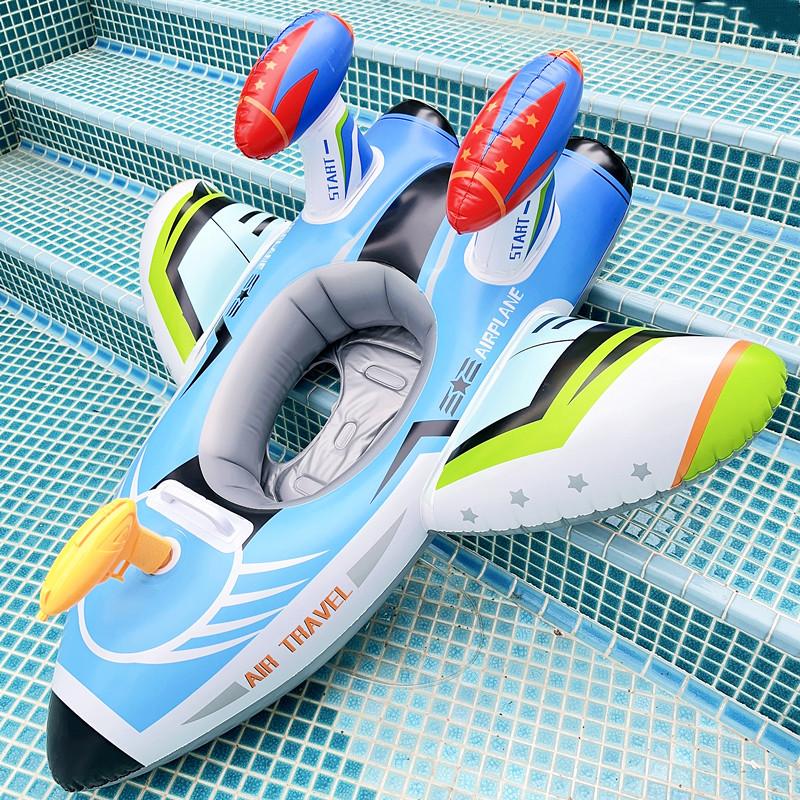 ROOXIN Aircraft Swim Ring Tube Inflatable Toy Baby Swimming Ring Seat For Kid Swim Circle Float Swim Pool Water Play Equipment
