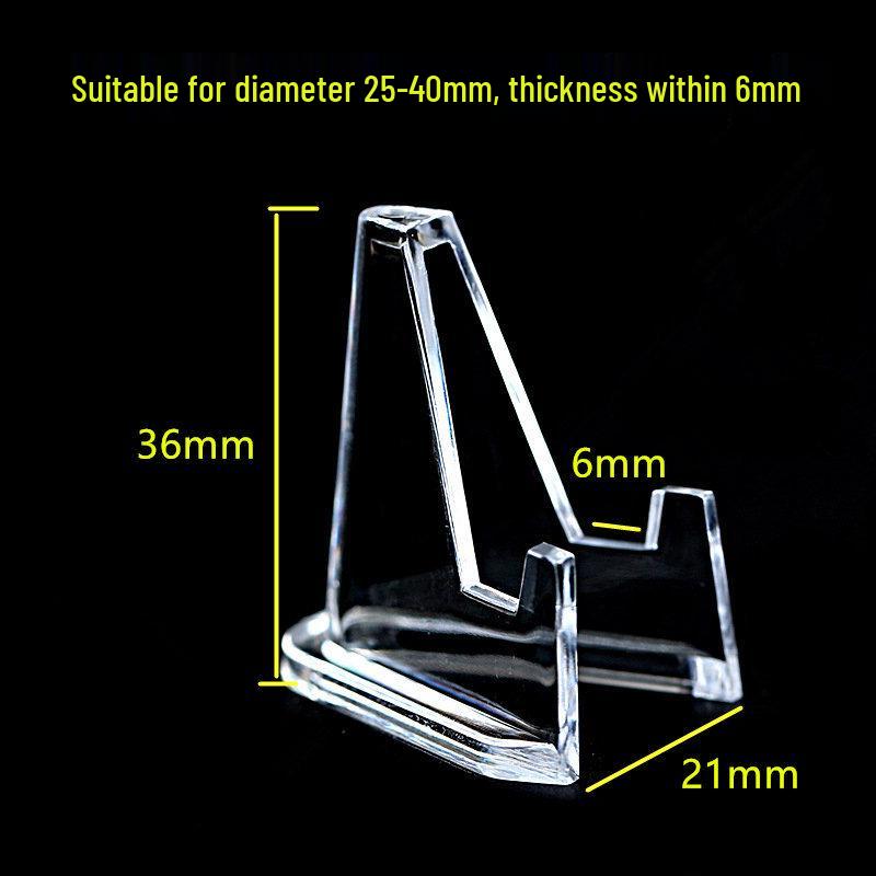 Маленькая акриловая подставка для памятных монет с круглым держателем-коробкой