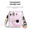 2-5PCS Mini Camera Case PC Crystal Camera Bag with Shoulder Strap Protective Shell for Fujifilm Instax Mini 12 Wear-Resistant
