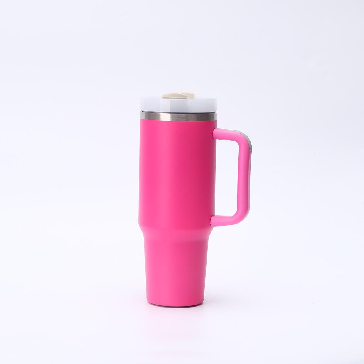 

40oz Stainless Steel Insulated Car Cup with Straw – Cold-Keeping Ice King 40oz розовый