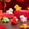 Chinesisches Tierkreiszeichen Pferd Figuren Set - Glücksbringende "Glück/Wohlstand" Dekorative Statuen für das Mondneujahr, Schreibtisch und Festliches Geschenk