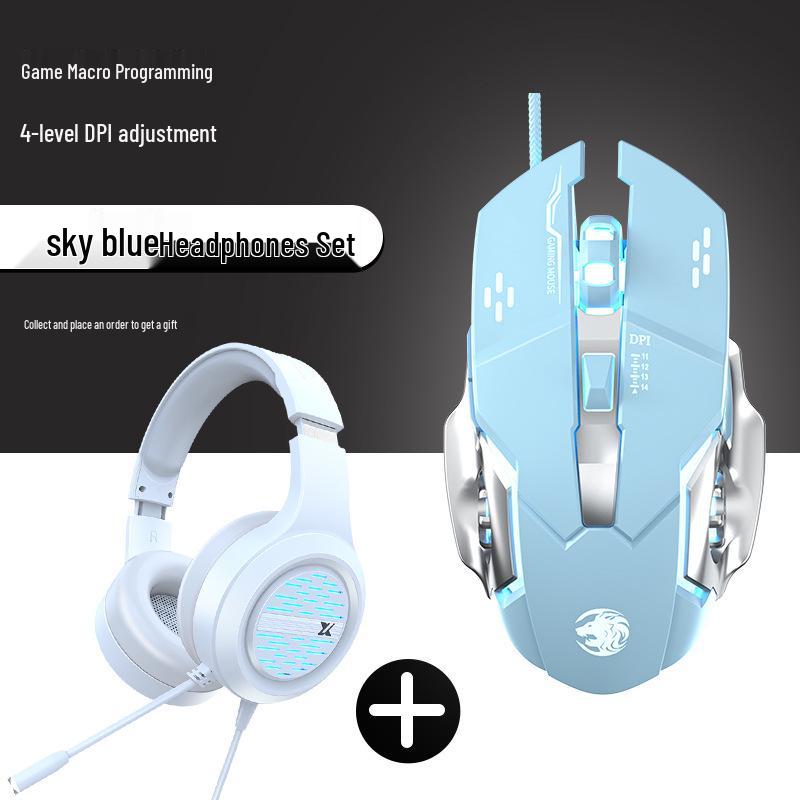 Silent Wired Luminous Mechanical Gaming Mouse for eSports and Home Office