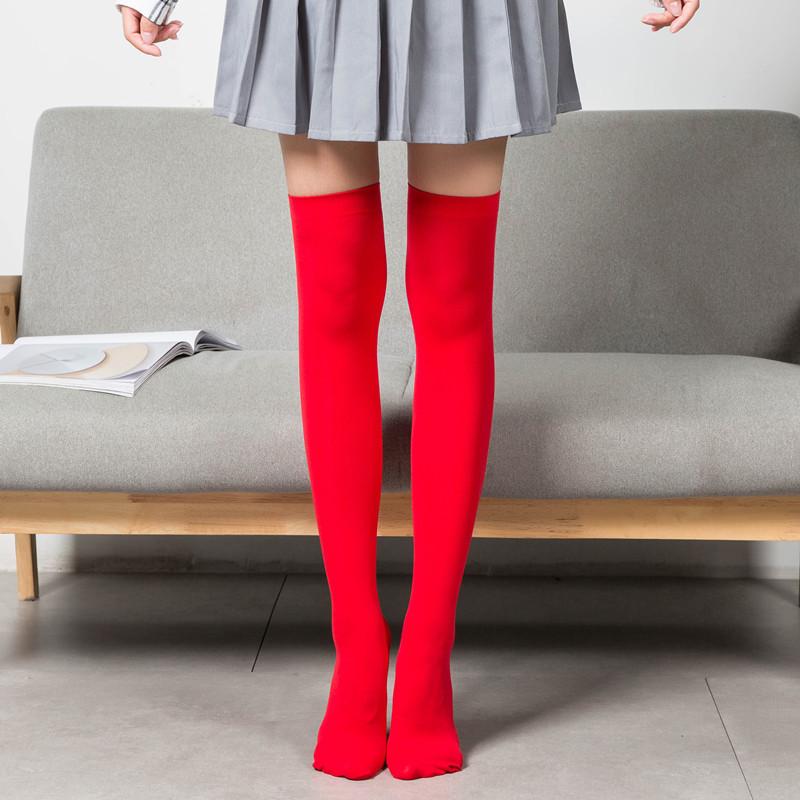 Jk Japanese Velvet Knee Socks, Student Thigh Socks Medium High Socks Plus Stockings Spring And Autumn Women'S High Socks