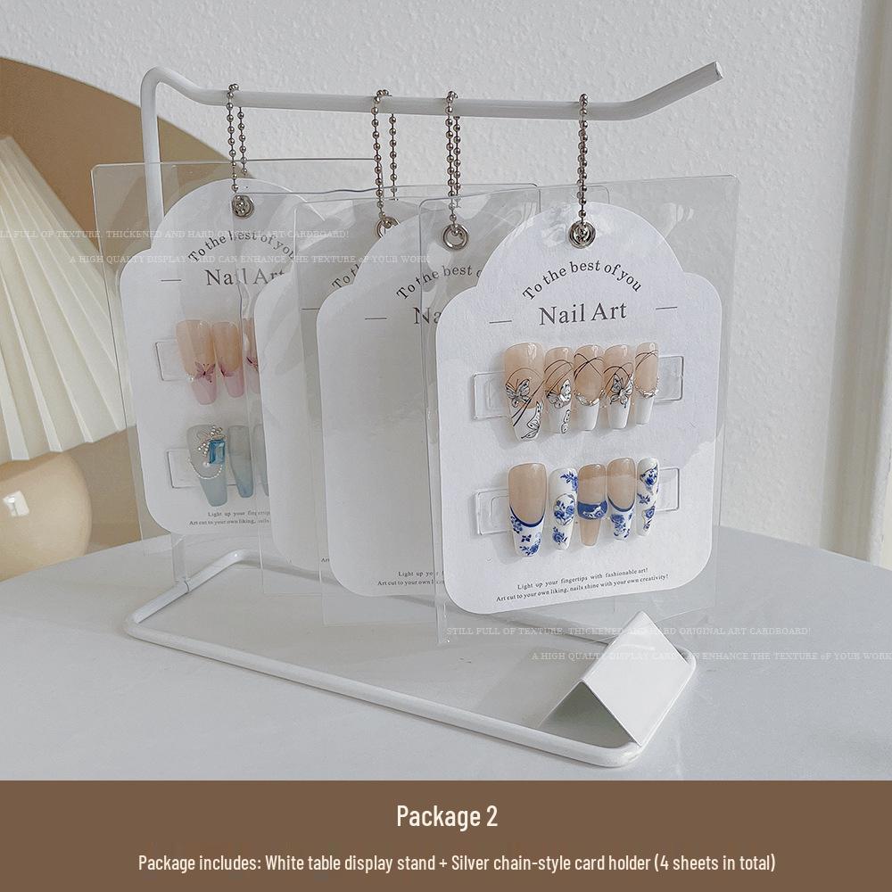 INS Style Dustproof Nail Display Card - Thickened, Wearable, Special Packaging for Nail Salons