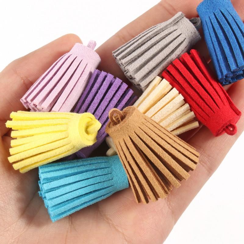 5-20Pcs 3cm Mini Leather Tassel Keychain Tassel Phone Tassels Pendant For DIY Craft Jewelry Making Bracelet Earrings Accessories