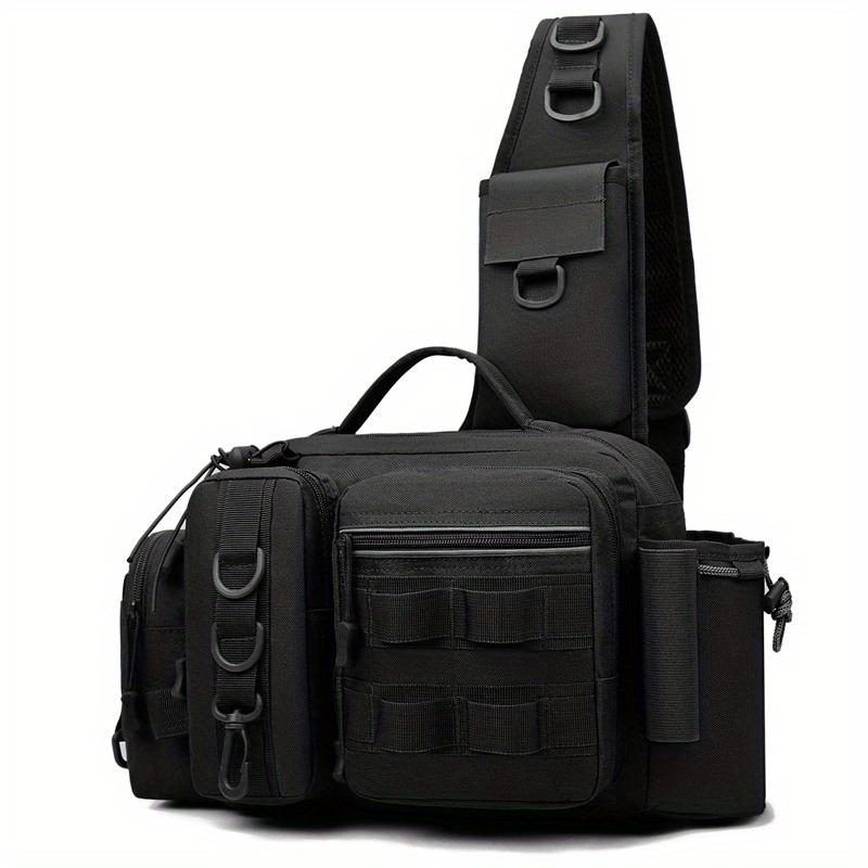 Mochila de pesca multifuncional impermeable para pesca, escalada, senderismo y acampada: práctica bolsa de almacenamiento para aparejos con múltiples compartimentos