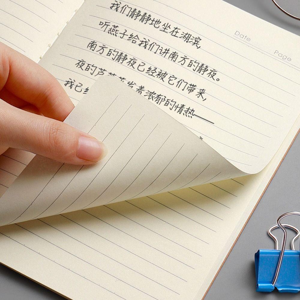 Kraft Cover Notebook Grid/Lined/Blank Notepad Vintage Writing Book  Gift