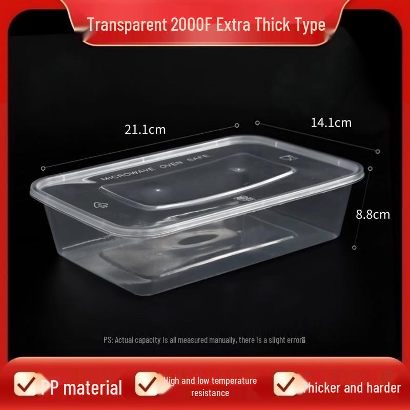 Rectangular Disposable Plastic Meal Box
