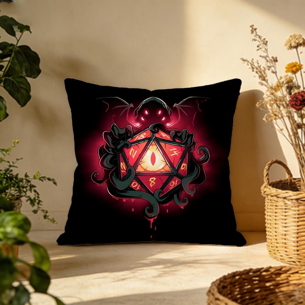 Popular DDungeons  Dragonsied Cushion Cover Versatile DoubleSided Pillow Case Fit for Sofa Bed Car  Daily Decor