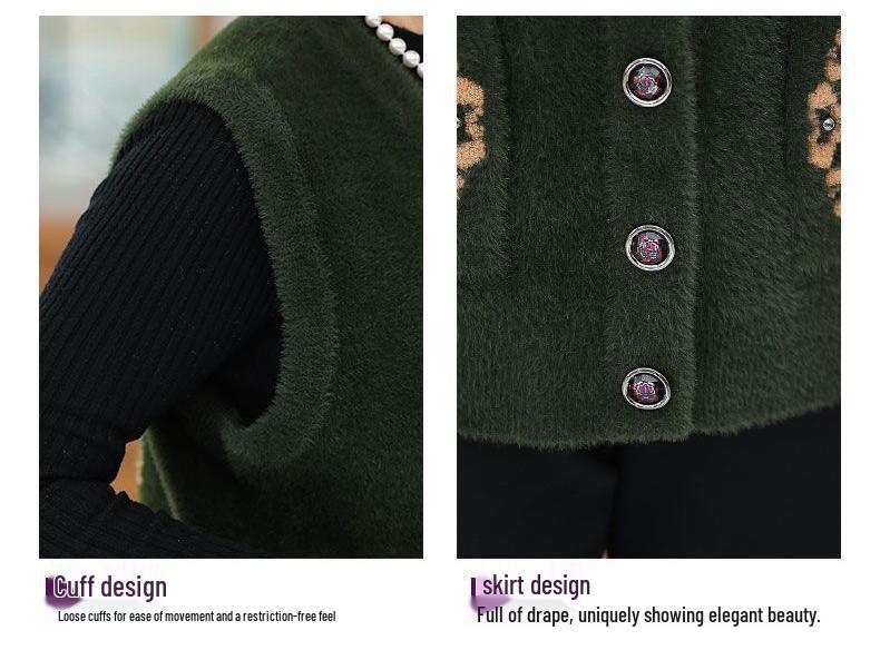 Vestă groasă fără mâneci de toamnă/iarnă pentru femei, pentru vârstnici