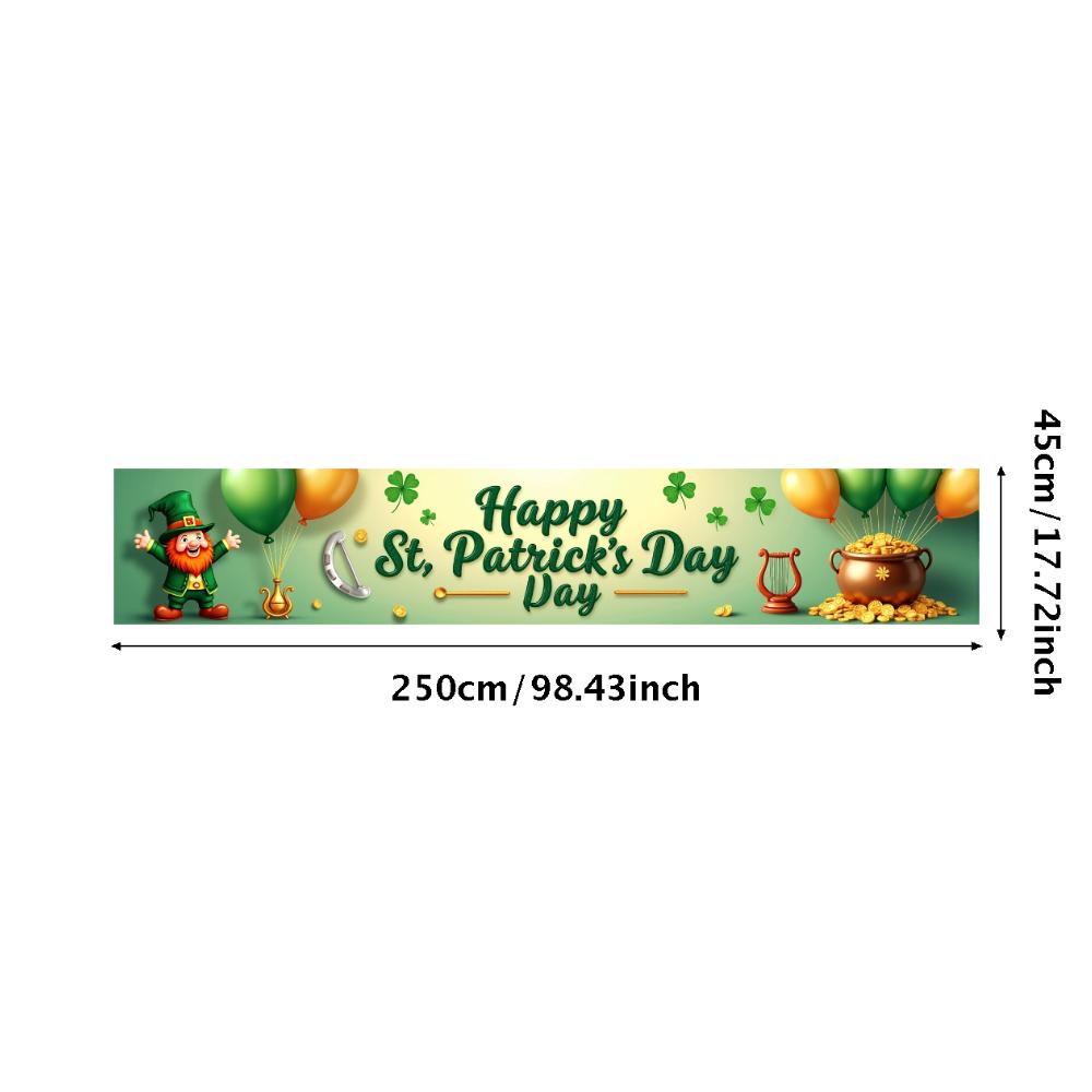 St Patricks Day Backdrop Banner With Beer Mug And Clover Party Event Decoration Photo Booth photography Background Props
