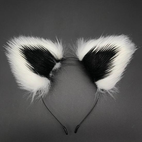 Plush Cat Ear Headband Durable Metal Hairband Versatile Design Hair Hoop Cosplay Props Hair Accessory