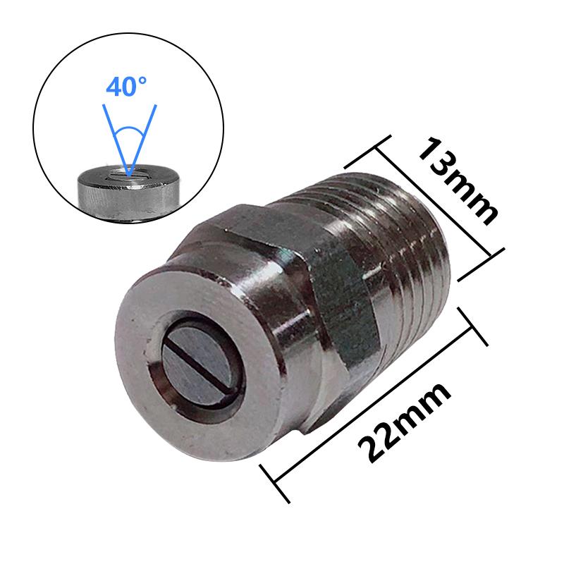 1/4" High Pressure Cleaner Washer Accessories Stainless Steel Spray Fan Nozzle Tips Head Rotating Turbo Nozzle Cleaner Tools 1Pc