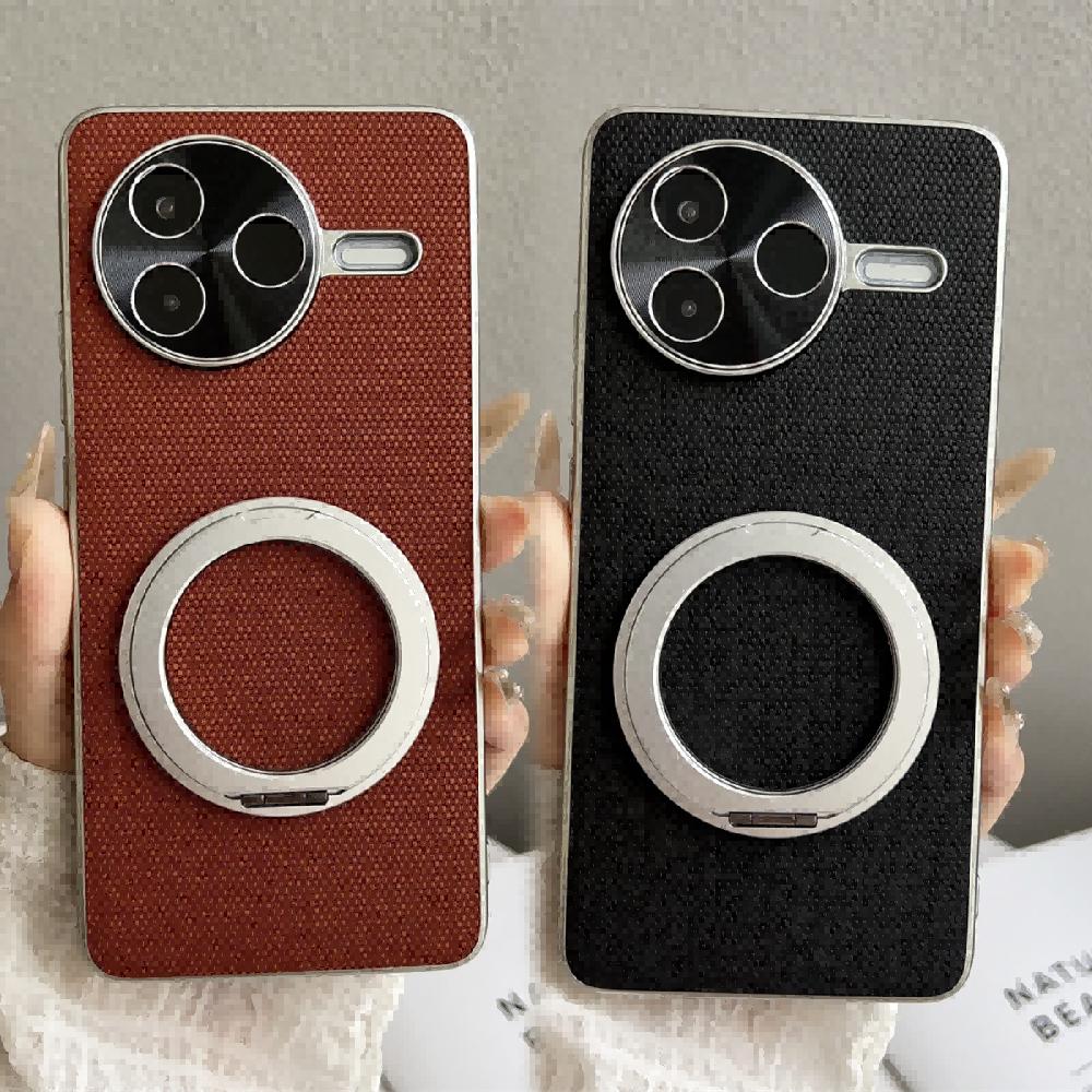 For Xiaomi POCO F7 Pro Case Luxury Matte PU With Ring Stand Magnetic Protective Back Cover Case For Xiaomi POCO F7 Ultra Shell