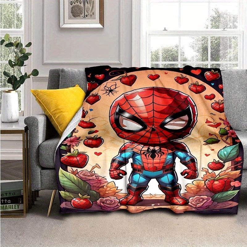 1pc Spider-man Printing Blanket - Soft, All-Season Throw for Living Room, Bedroom,Personalized Gift with Adorable Cartoon Design