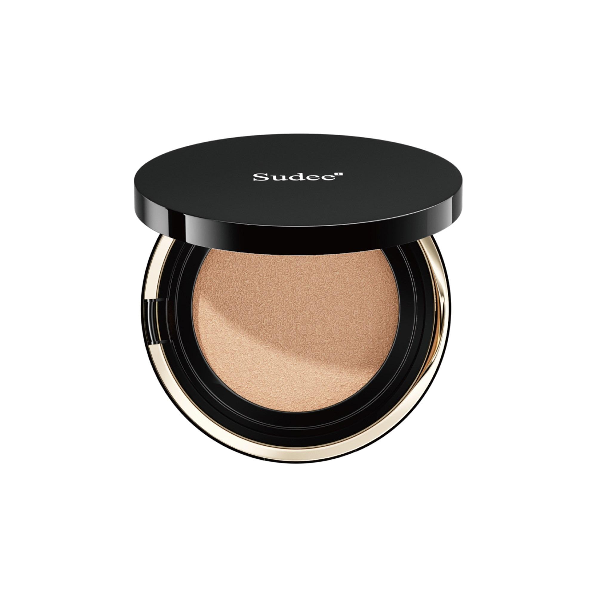 SUDEE Flawless Radiant Glow Cushion SPF50+ PA+++ (#21 Light Beige) - Long-Lasting Moisture & High Adhesion Foundation with Refill - 12g + 12g Refill