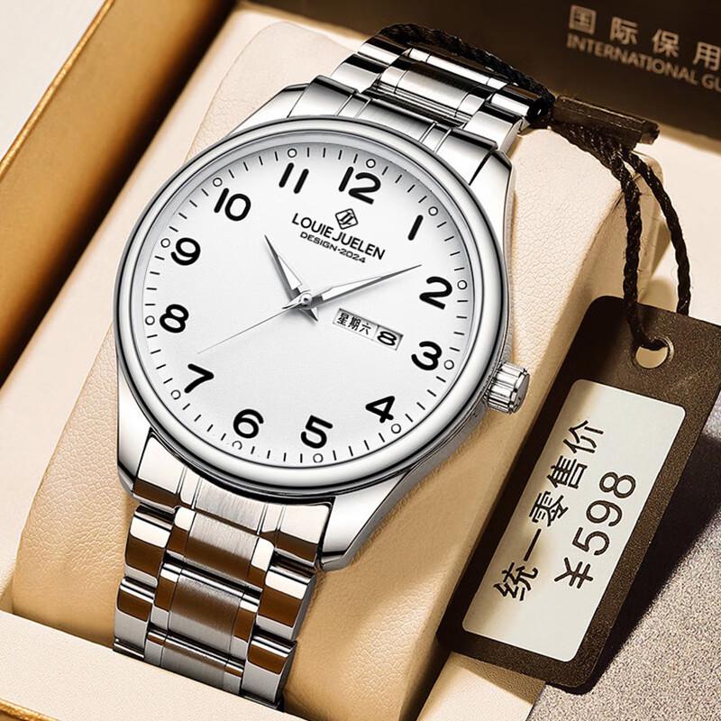 Louis Jielun Men s Large Number Business Quartz Watch 40mm